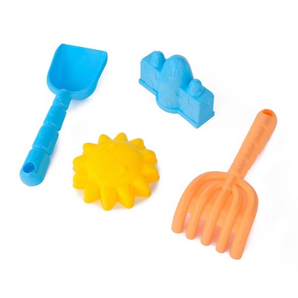 NWT Target Bullseye Playground Beach Bucket 5 piece play set, Blue - Picture 3 of 6